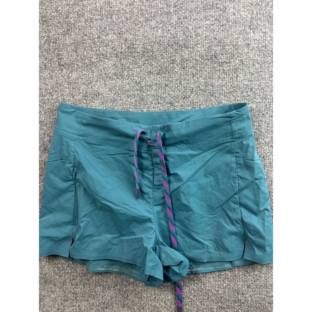 Title Nine Athletic Shorts Womens 2 Teal Green Drawstring Pockets Activewear